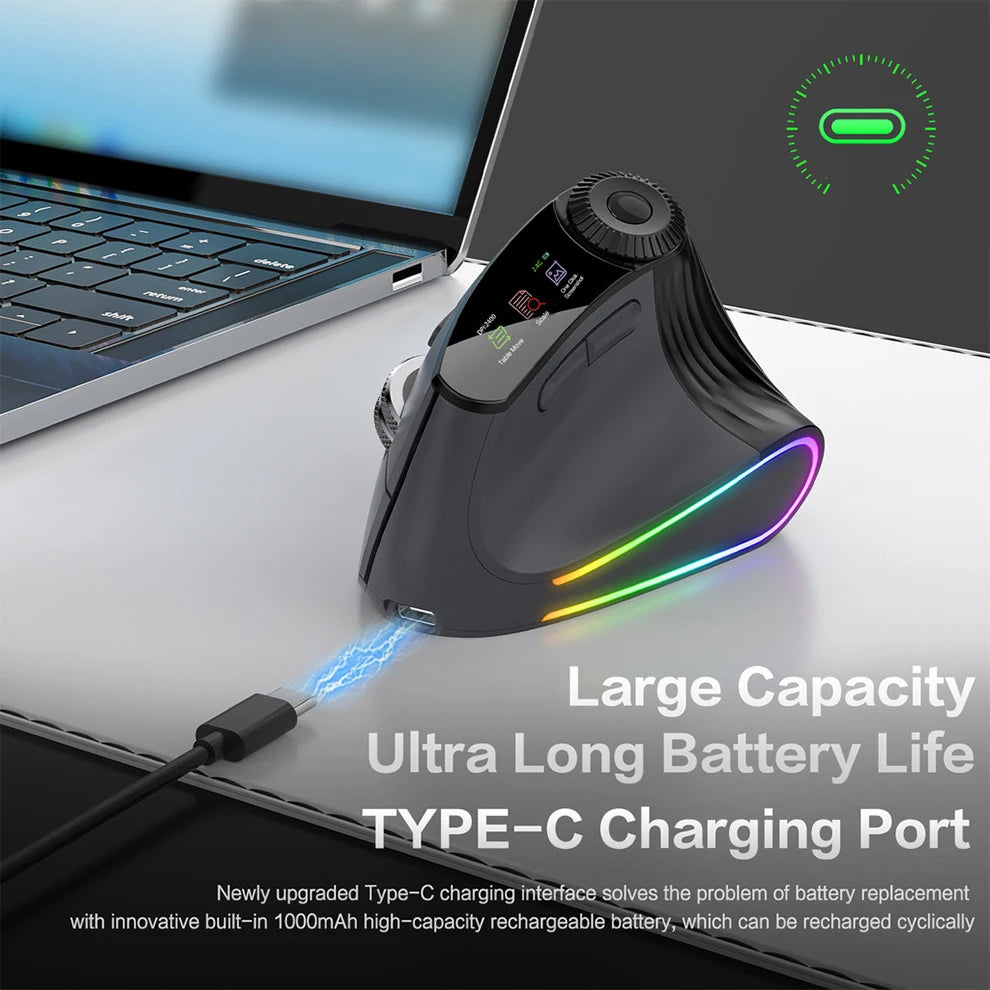 CowLost | backlit-wireless-ergonomic-mouse-with-smart-flying-scroll-function-adjustment-knob-bluetooth-2-4g-rechargeable-gaming-mouse |6