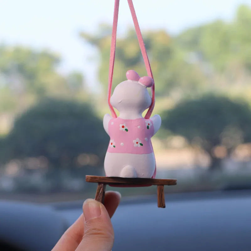 CowLost | product_id-gypsum-bowknot-duck-pendant-car-rearview-mirror-swing-gift |10