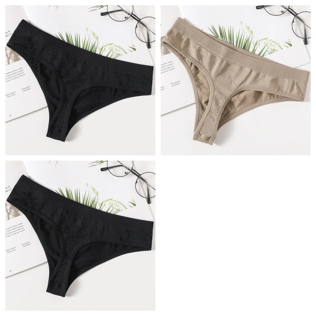 CowLost | product_id-3pcs-womens-seamless-breathable-soft-g-string-thong-panties |15