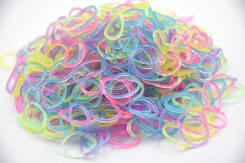 600pcs Loom Rubber Bands Refill Kit for Hair Ties and Bracelet Making DIY Craft Gift