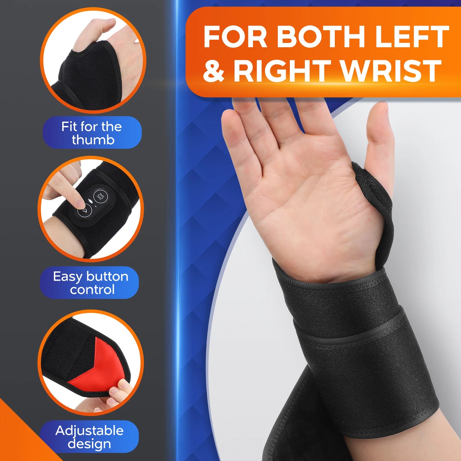 CowLost | electric-heating-wrist-guard-3-levels-hot-compress-massage-wrist-brace-ankle |6