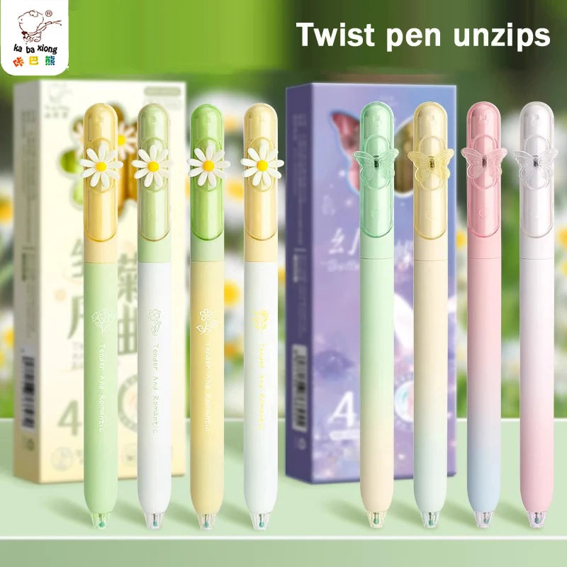 CowLost | product_id-4-pack-kawaii-retractable-gel-pens-0-5mm-fast-drying-spinning-twist-pen-for-school-journaling |2