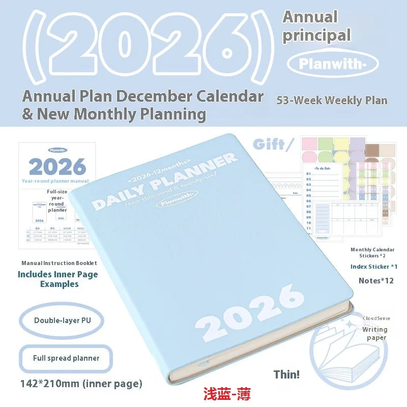 CowLost | product_id-planwith-2026-a5-planner-daily-weekly-monthly-agenda-notebook-with-multi-color-hard-cover |51