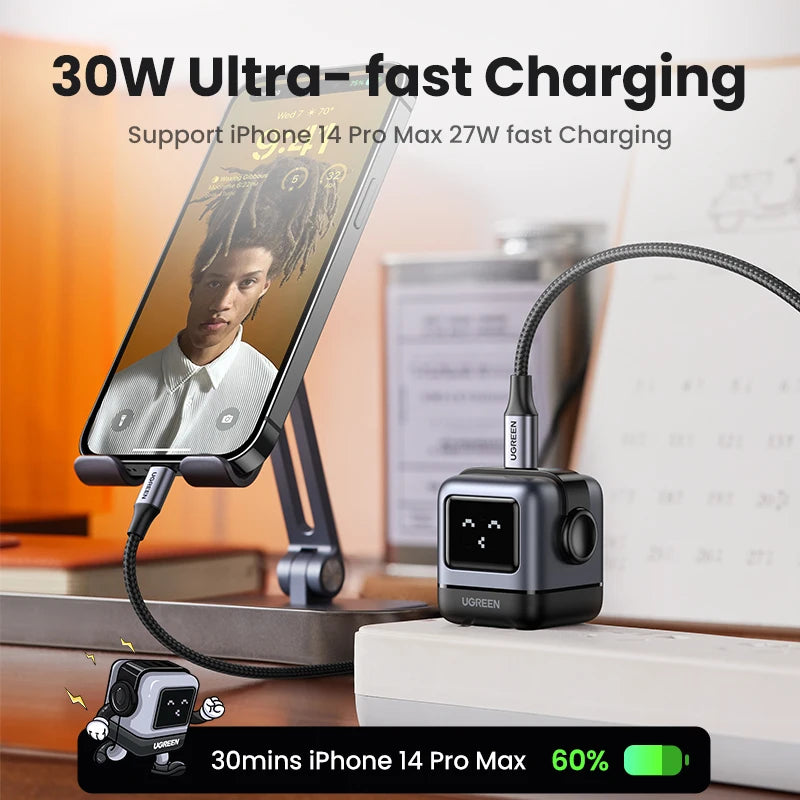 CowLost | ugreen-30w-65w-gan-charger-robot-design-pd3-0-fast-charger |2
