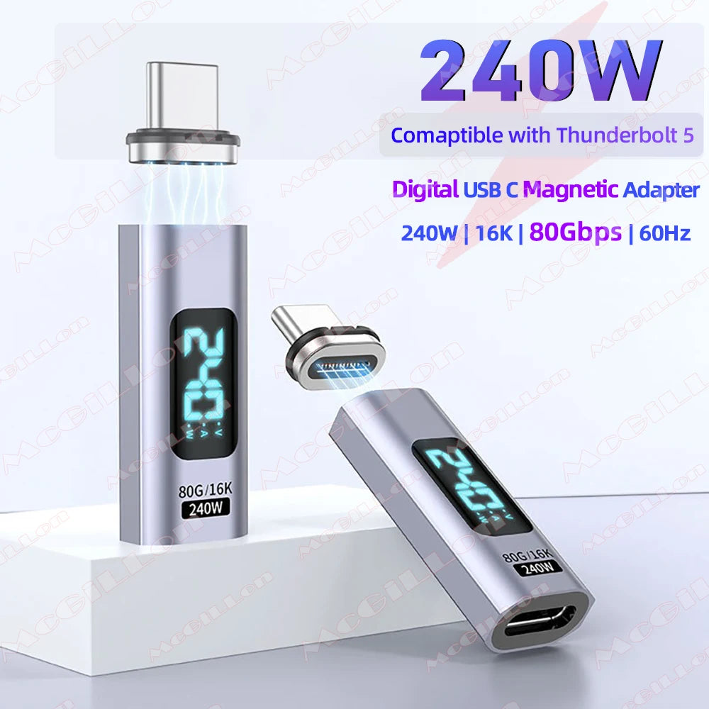 CowLost | product_id-240w-usb-c-magnetic-otg-adapter-type-c-to-type-c-80gbps-16k-5a-for-macbook-pro-air-samsung |1