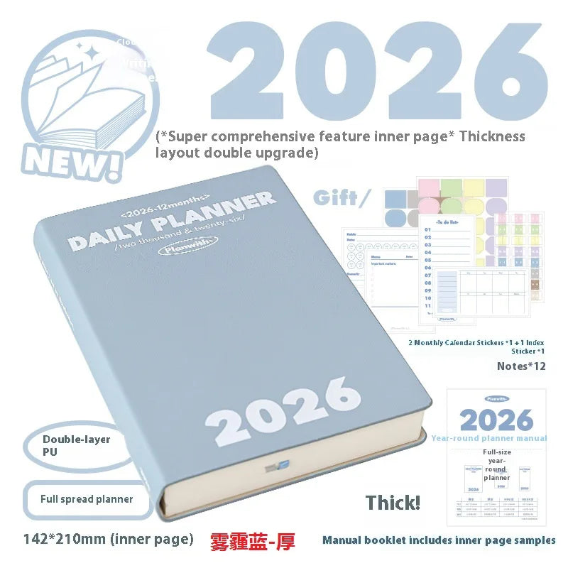 CowLost | product_id-planwith-2026-a5-planner-daily-weekly-monthly-agenda-notebook-with-multi-color-hard-cover |49