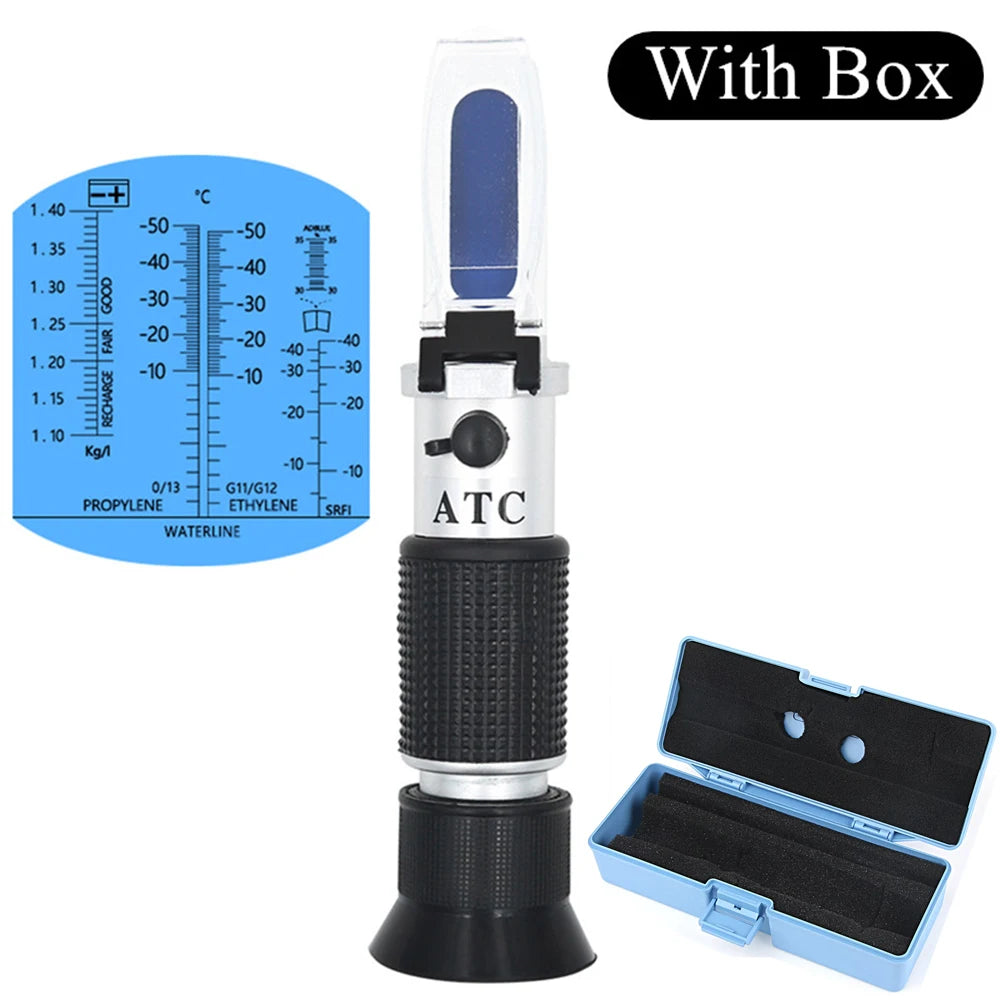 4-in-1 Handheld Car Battery Refractometer Antifreeze Glycol Freezing Point Tester