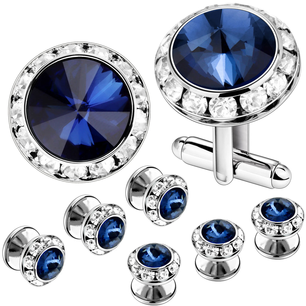 CowLost | clothing-accessories-hawson-royal-blue-gemstone-cufflinks-tuxedo-studs-set-for-men-formal-wear |21