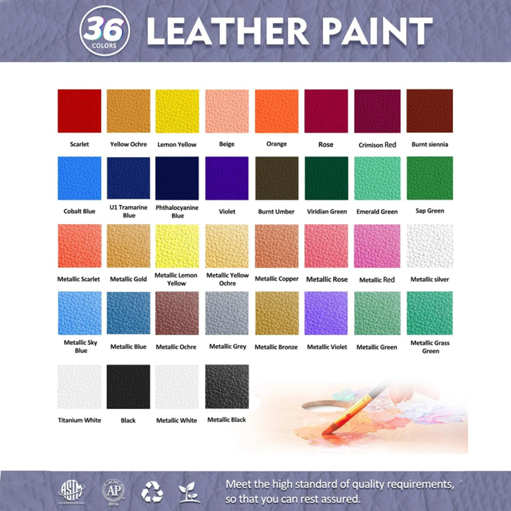 CowLost | paintings-product_id-acrylic-leather-paint-for-shoes-bags-jackets-12-24-36-colors-12ml |8