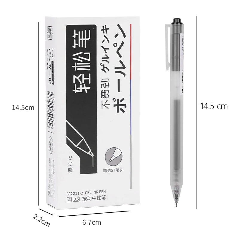 CowLost | product_id-6-pcs-0-5mm-st-synergy-tip-retractable-quick-dry-gel-pens-for-school-office |6