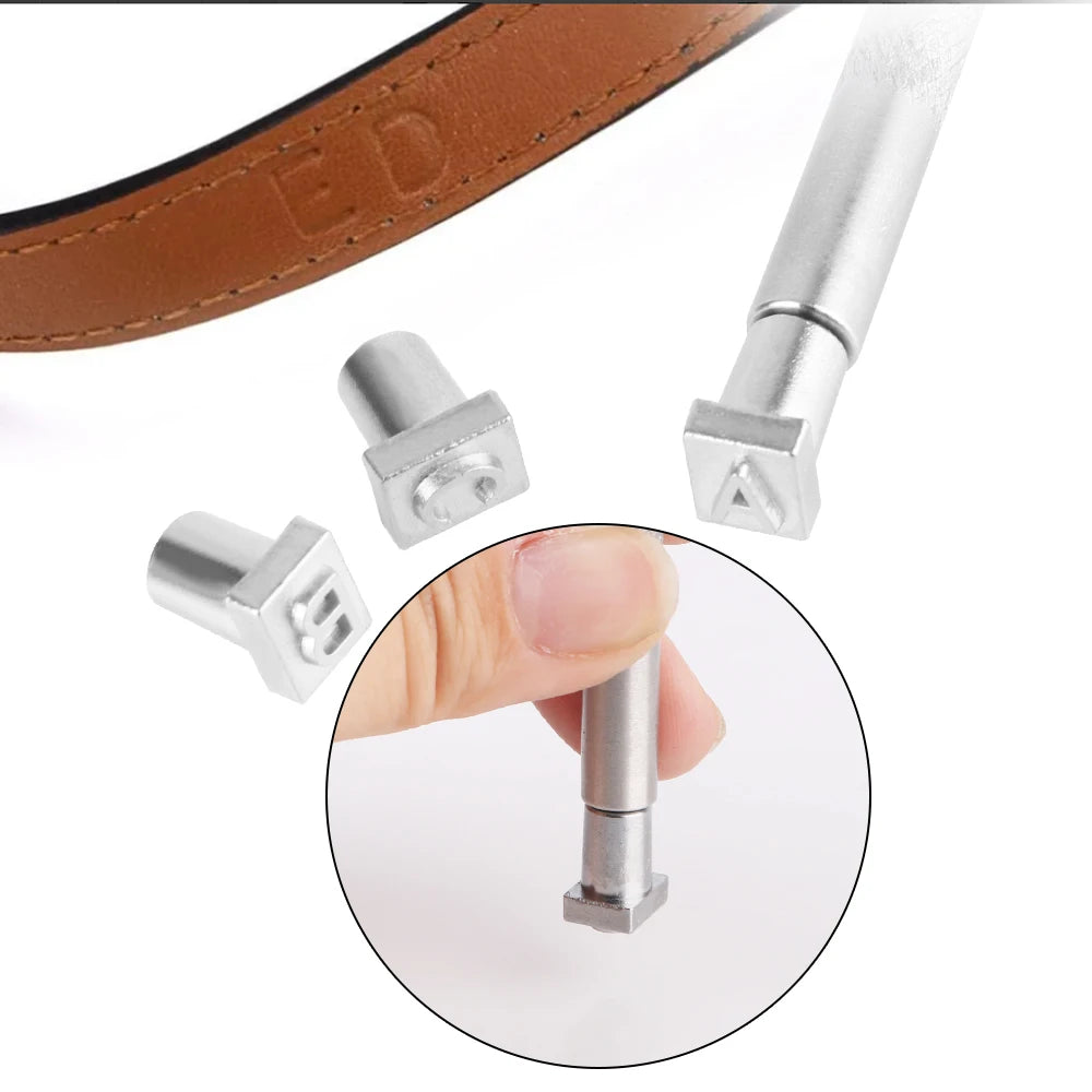 CowLost | 37pcs-letters-stamping-kit-3-5mm-6-5mm-metal-alphabet-number-leather-leather-embossed-tools-stamp-punch-tools |10