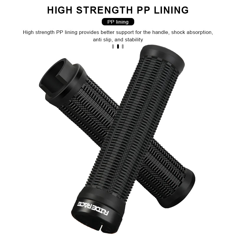 CowLost | riderace-bicycle-grips-lock-on-mountain-bike-handle-bar-cover-ergonomic-mixed-color-shockproof-tpr-rubber-cycling-handlebar-grip |10