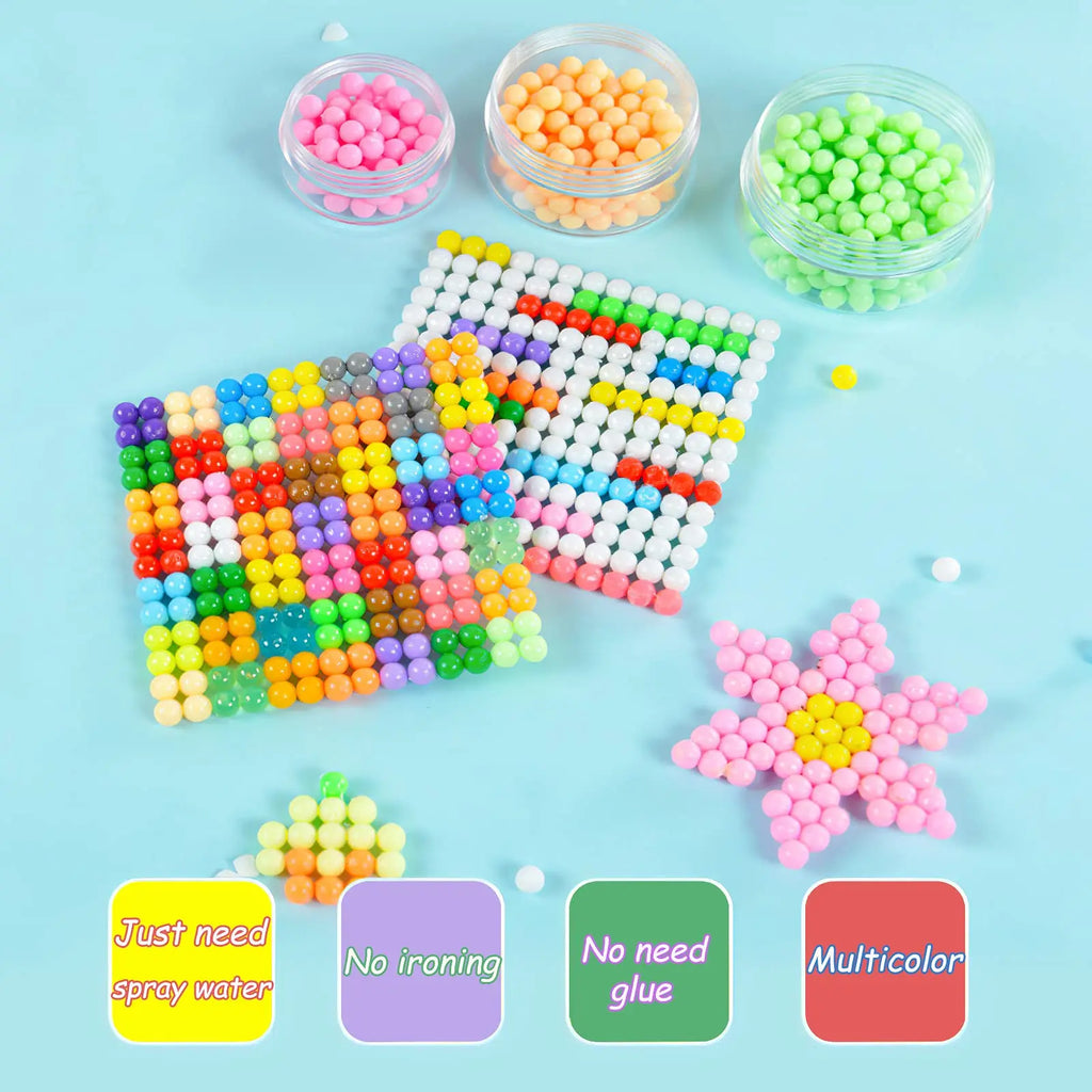 30 Color DIY Crystal Puzzle Beads Water Spray Ball 3D Magic Toy for Children