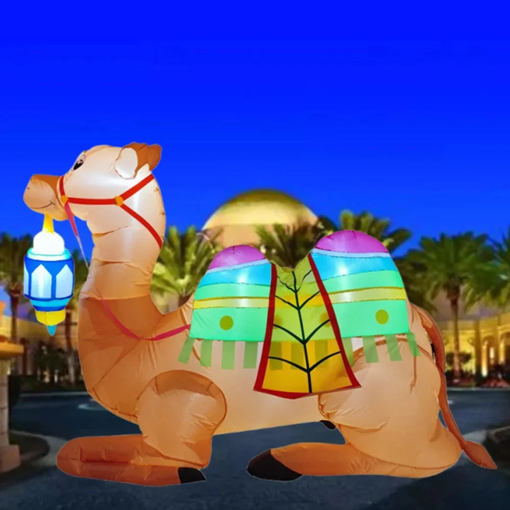 CowLost | 1-8m-6ft-ramadan-inflatable-camel-decoration-built-in-led-lights |7