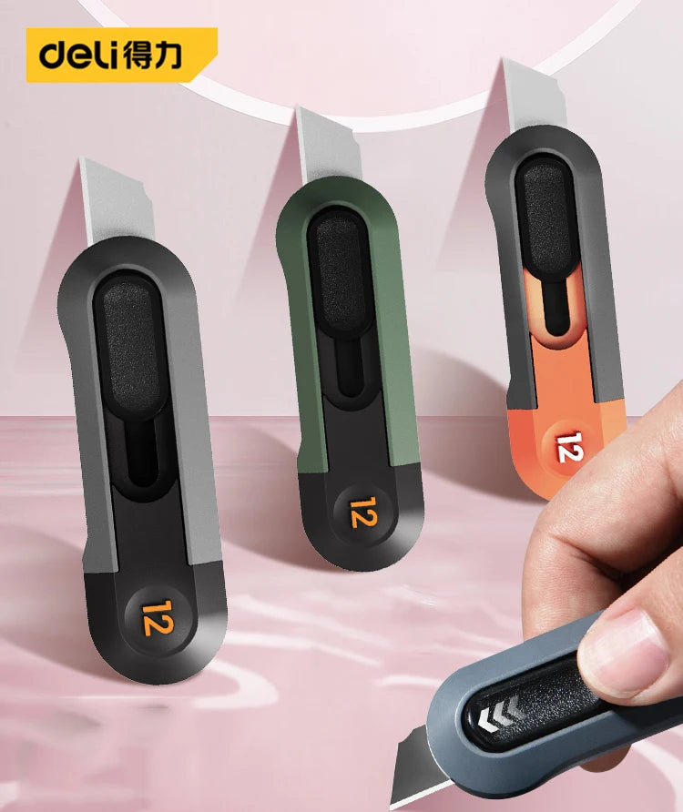 CowLost | product_id-deli-home-mini-auto-retract-utility-knife-front-self-locking-pocket-box-cutter-for-school-art-supplies |1