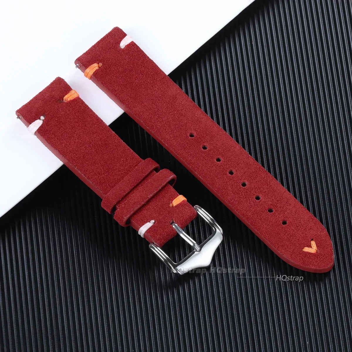 CowLost | 18mm-20mm-22mm-vintage-suede-leather-watch-strap-for-seiko-for-samsung-watch-5-4-3-handmade-stitching-quick-release-bracelet |16