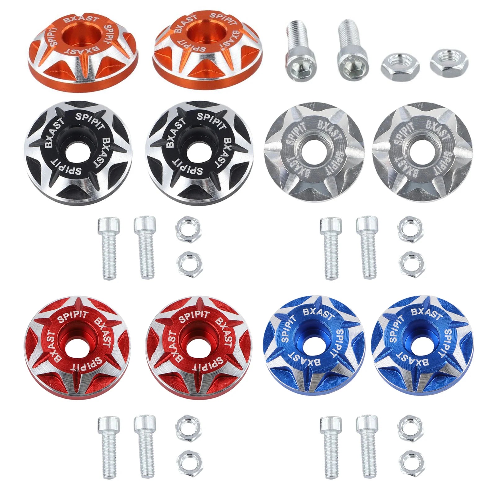 CowLost | product_id-2pcs-6mm-aluminum-alloy-license-plate-screws-bolts-orange-red-blue-black |1