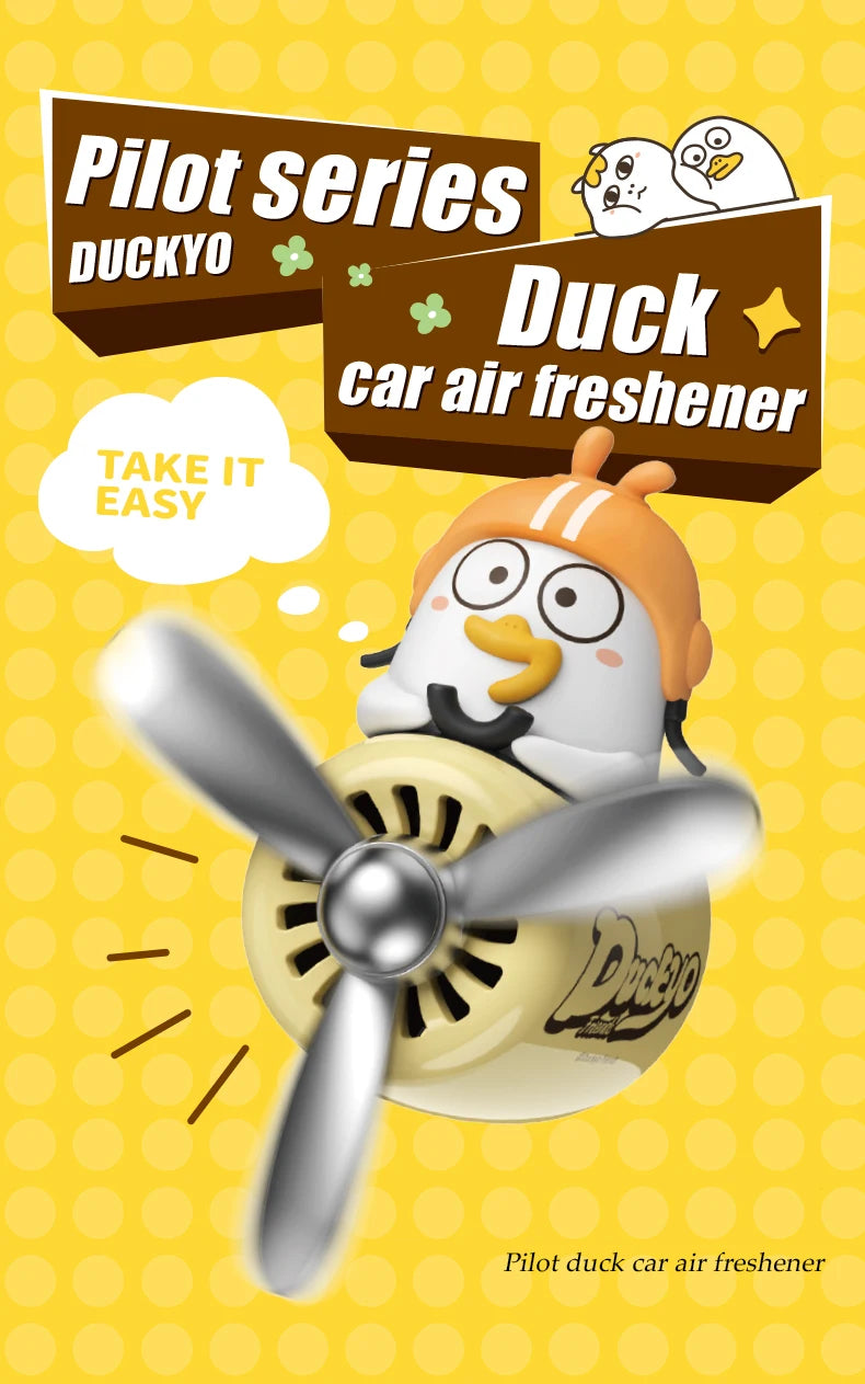 CowLost | product_id-no-perfume-diy-cute-duck-pilot-car-air-freshener-vent-clip-diffuser-ornament |9