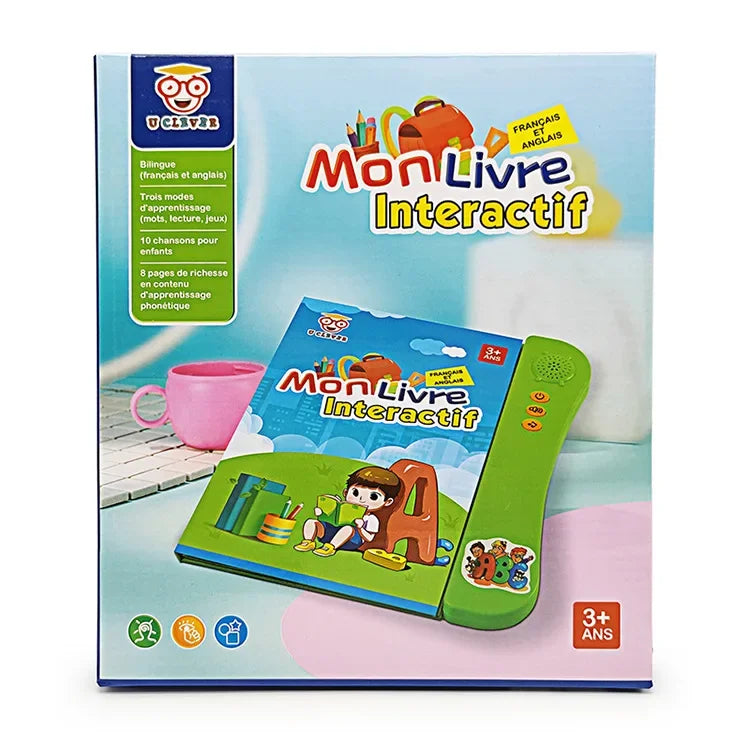 French-English Bilingual Children's Voice Reading Book Early Learning Toy