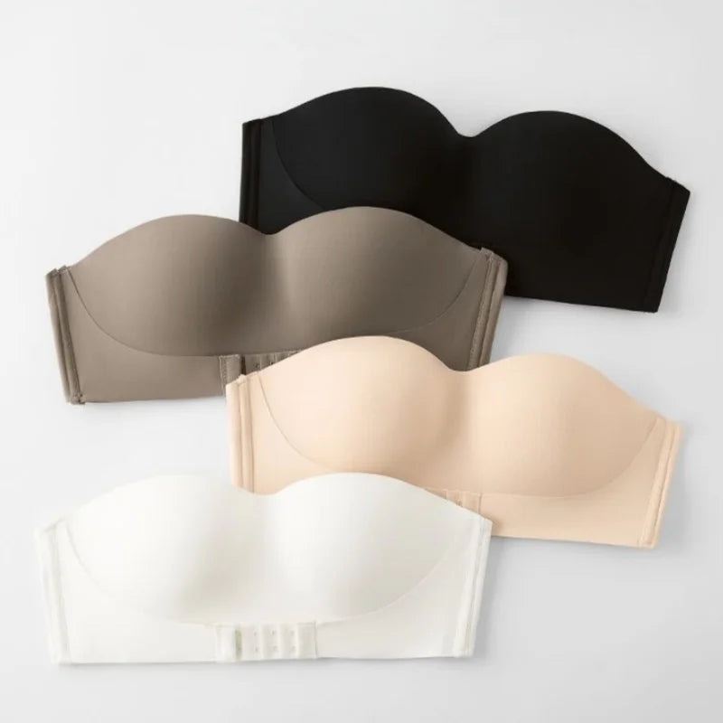 CowLost | product_id-seamless-strapless-push-up-wire-free-padded-bra-adjustable-s-xl |3