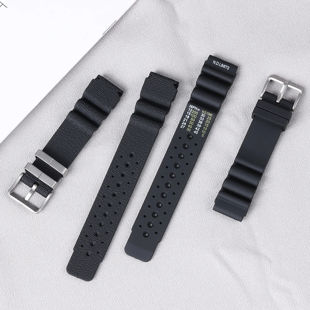 ND Limits Waterproof Rubber Watch Strap 20/22/24mm for Rolex & Seiko