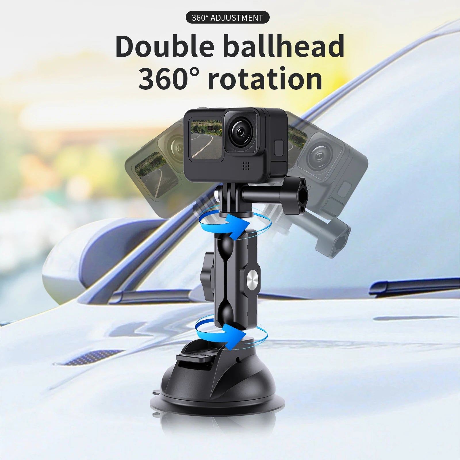 CowLost | telesin-car-phone-action-camera-holder-suction-cup-360-adjustable |2