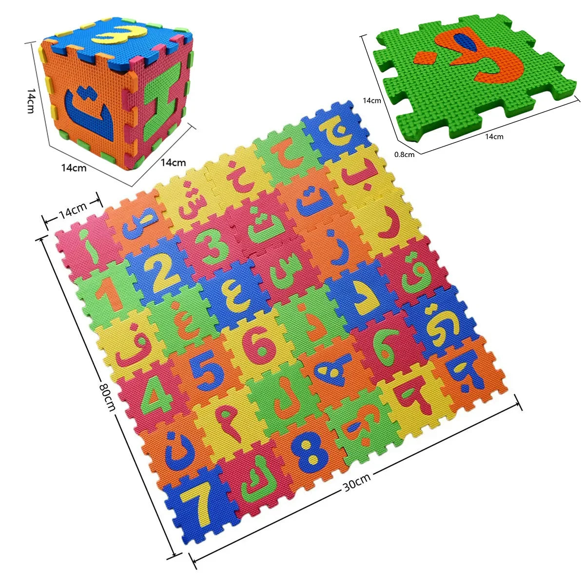 Arabic Alphabet Puzzle Mat Toy for Kids Early Learning Russian Language Foam Jigsaw