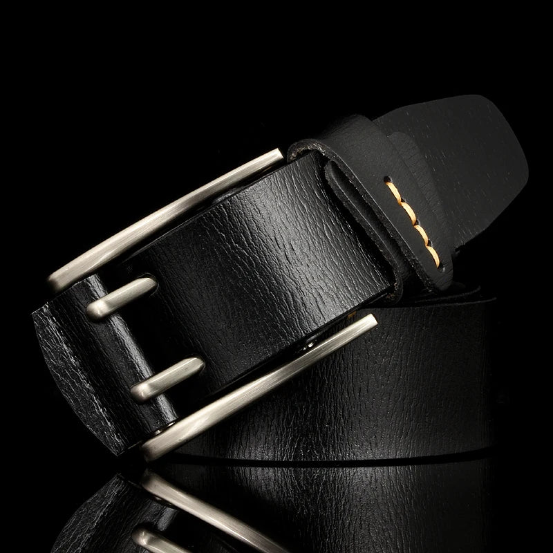 CowLost | 4cm-wide-vintage-style-pin-buckle-genuine-leather-belts-for-men |9