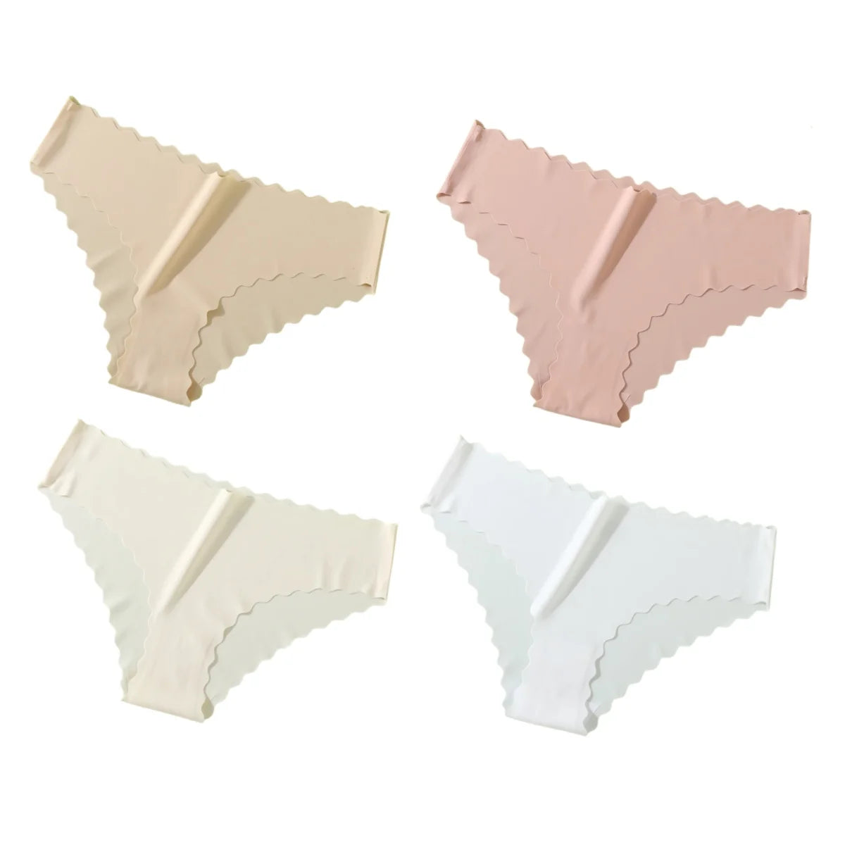 CowLost | product_id-4pcs-womens-mid-rise-seamless-ice-silk-briefs-xs-xl-no-show-solid-panties |14