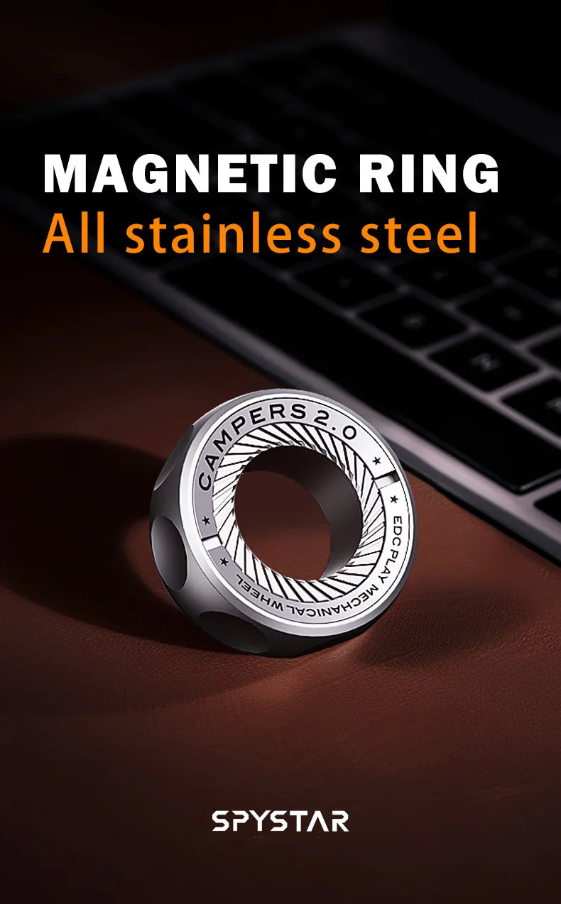 CowLost | product_id-spystar-magnetic-adjustable-stainless-steel-fidget-ratchet-spinner-ring-edc-toy |4