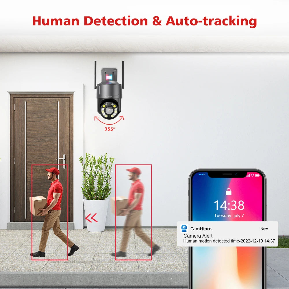 CowLost | 5mp-20x-zoom-outdoor-surveillance-camera-ptz-wifi-4g-poe-red-blue-warning-lights-human-detection-auto-tracking-security-camera |4