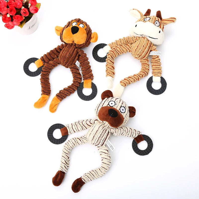 CowLost | dog-kennel-run-accessories-donkey-shape-corduroy-squeaky-dog-chew-toy |11