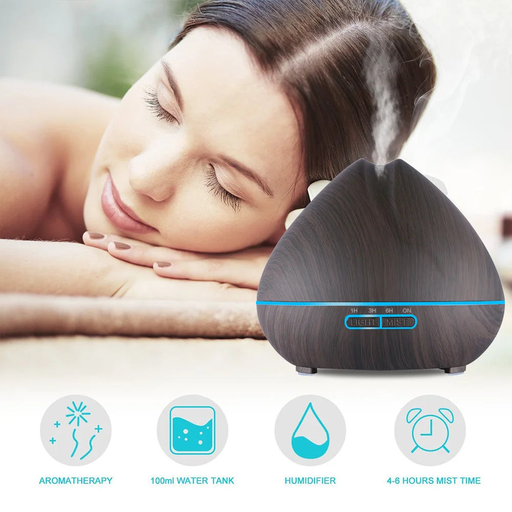 CowLost | product_id-homefish-550ml-ultrasonic-air-humidifier-essential-oil-diffuser-with-wood-grain-remote-7-color-led-lights |6