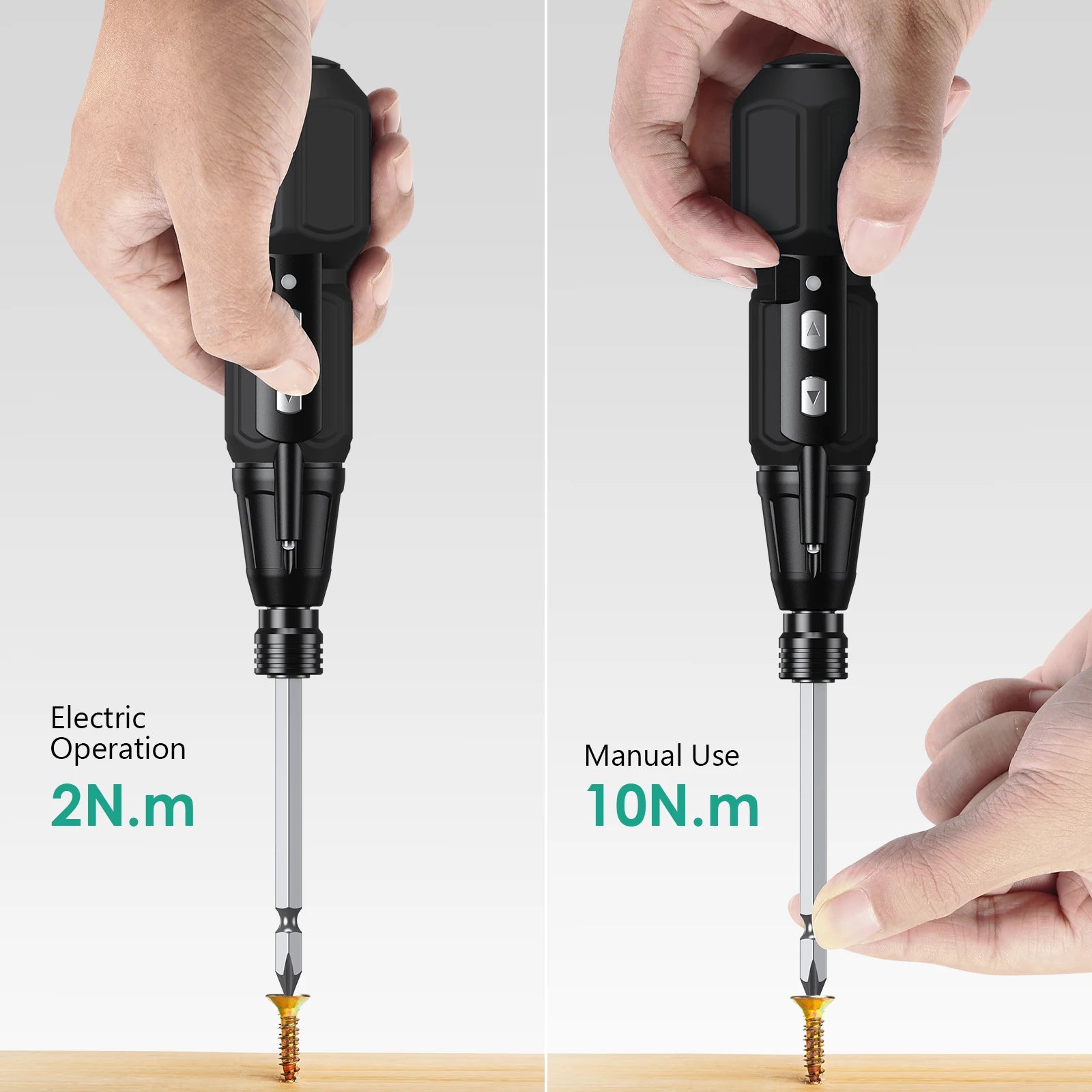 ORIA 9-in-1 Cordless Rechargeable Electric Screwdriver Set with LED Lights
