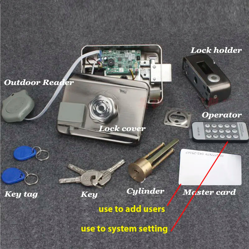 CowLost | locks-keys-product_id-wireless-remote-aa-battery-powered-electronic-rim-lock-dc12v-for-access-control-system |9