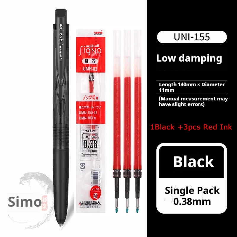 CowLost | product_id-mitsubishi-uni-signo-umn155-gel-pen-0-38-0-5mm-black-red-blue-quick-dry-smooth-low-friction |66