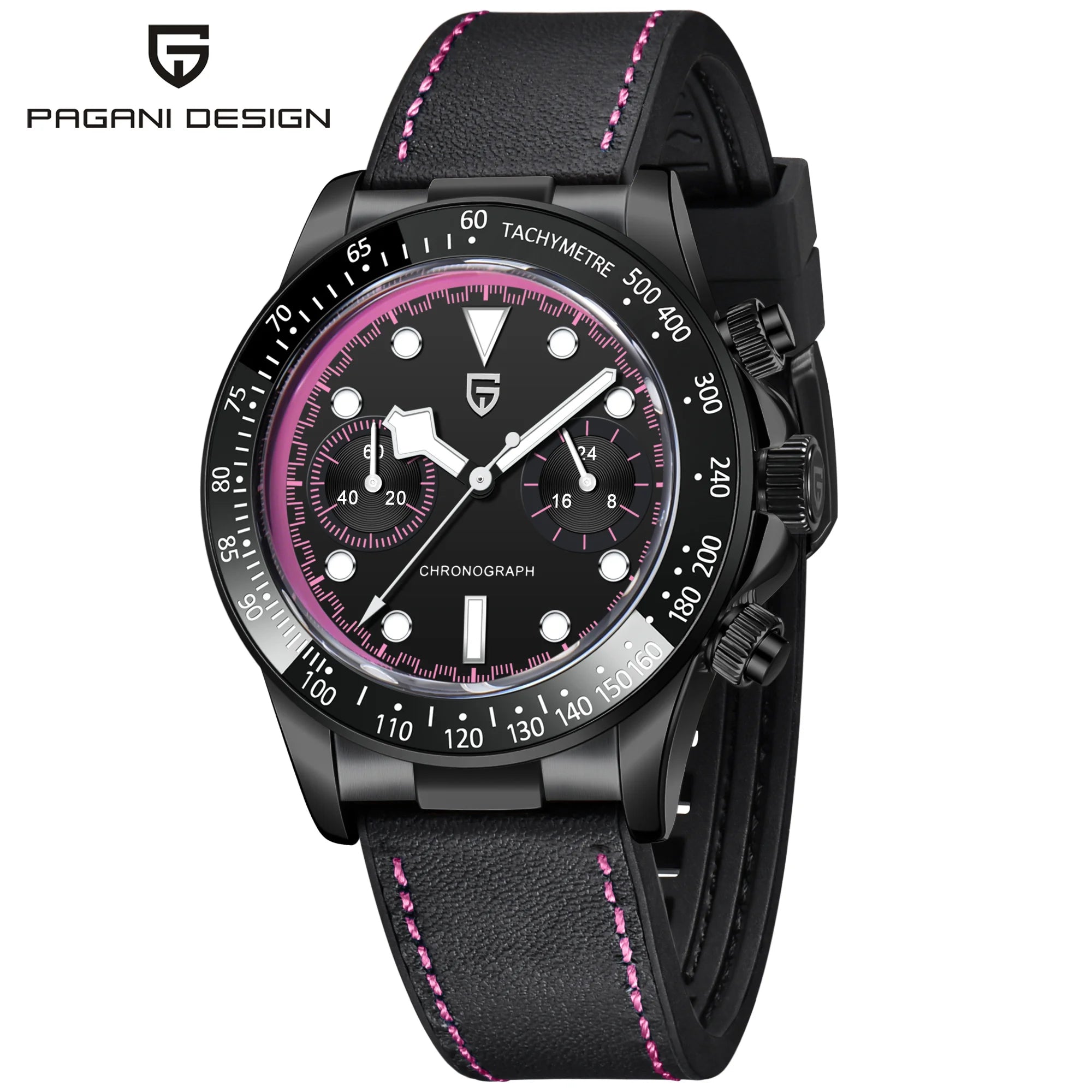 CowLost | pagani-design-2025-new-all-black-bb-panda-chronograph-luxury-quartz-watch |17