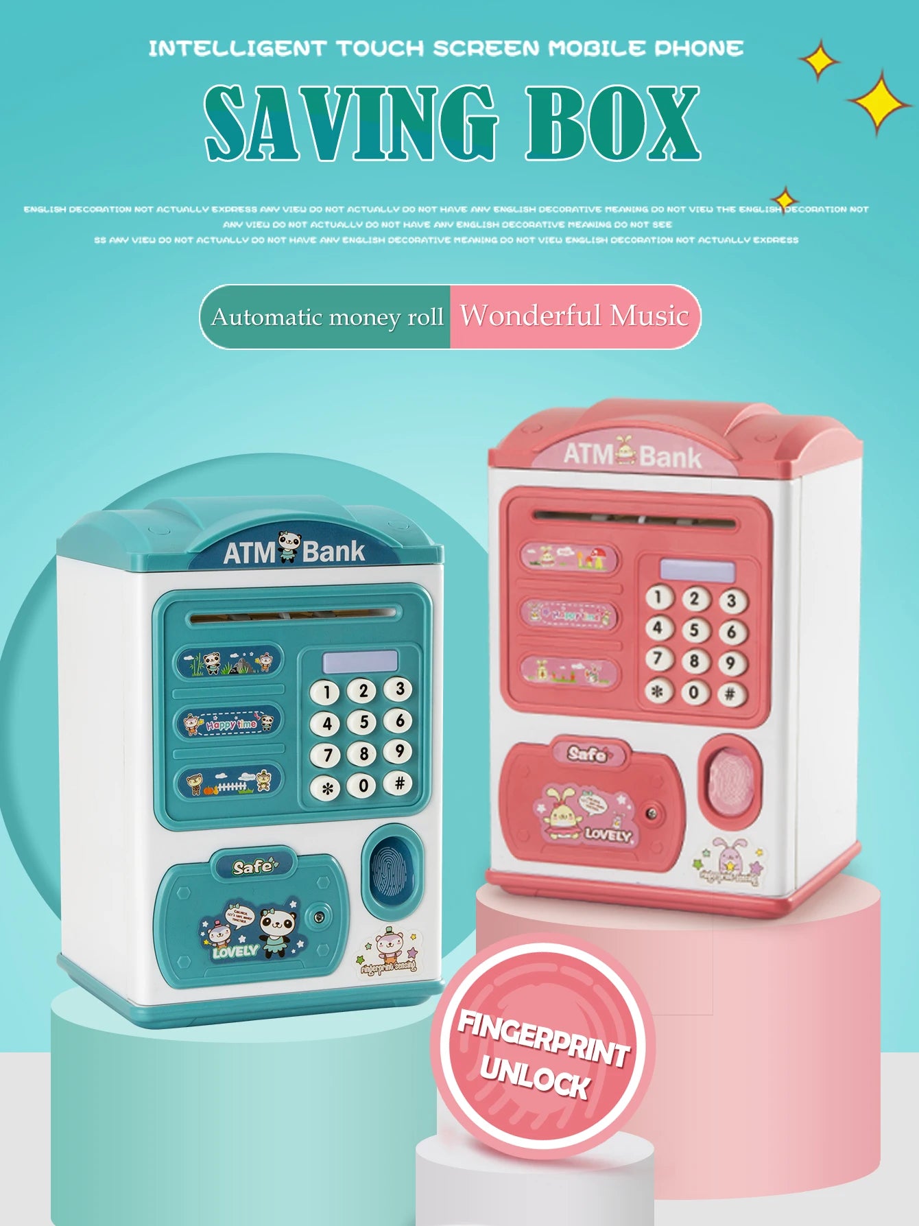 CowLost | product_id-electronic-atm-piggy-bank-toy-with-music-and-fingerprint-password-lock-for-kids |12