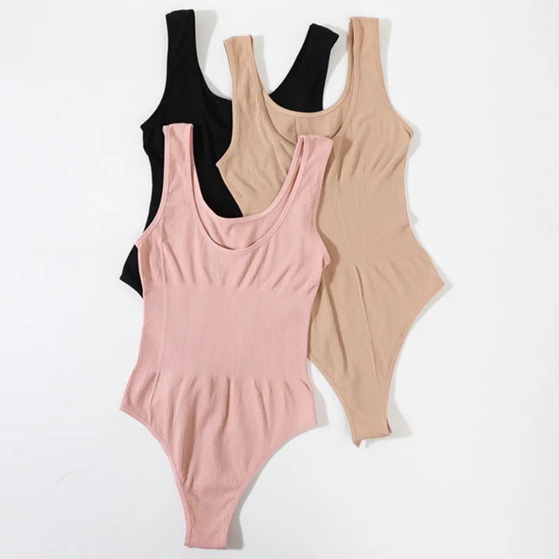 CowLost | product_id-women-seamless-wire-free-tummy-control-bra-thong-set |2
