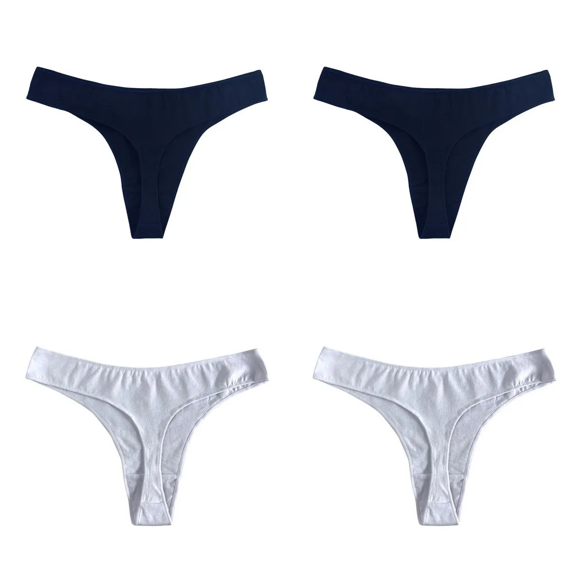 CowLost | product_id-4-pack-women-s-cotton-low-waist-breathable-solid-color-g-string-thongs-m-xl |29