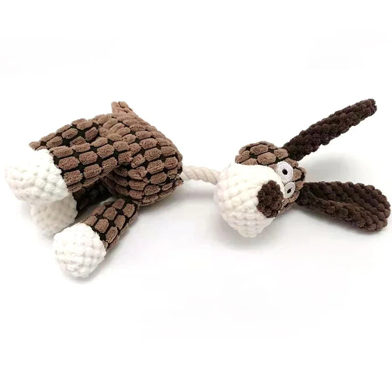 CowLost | dog-kennel-run-accessories-donkey-shape-corduroy-squeaky-dog-chew-toy |8