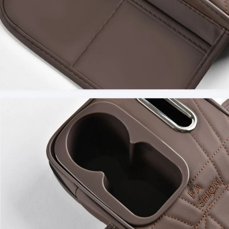 CowLost | product_id-universal-car-armrest-cover-with-2-side-pockets-2-cup-holders-tissue-box-holder-fits-most-cars-suvs-trucks |12