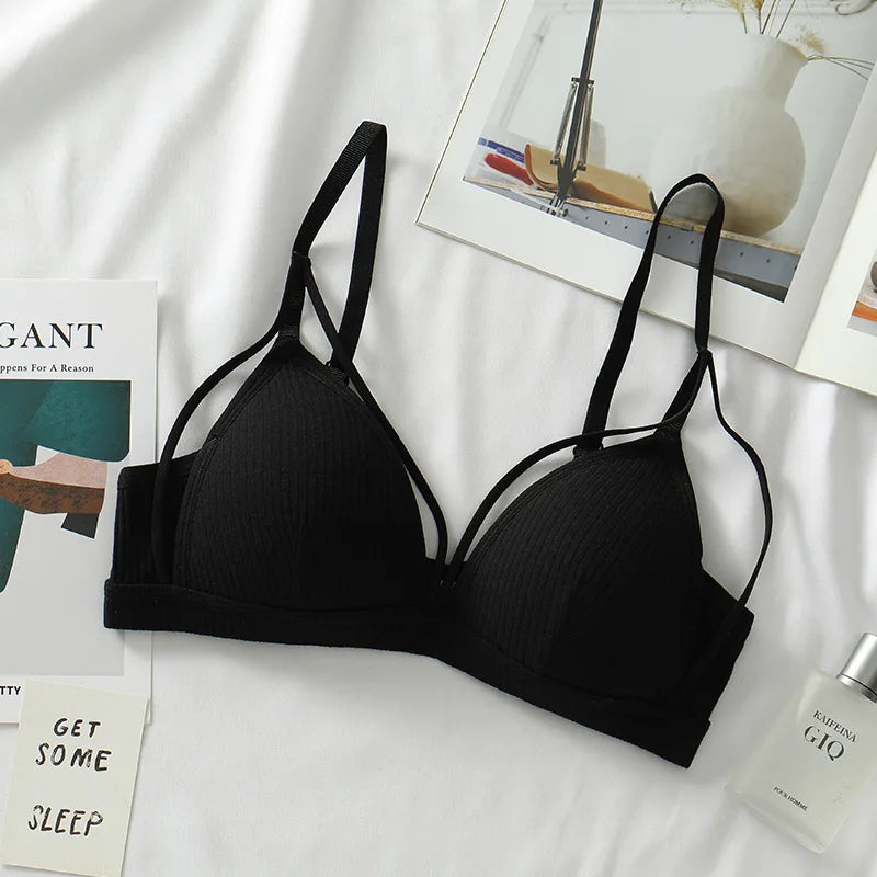 CowLost | product_id-wireless-cotton-push-up-deep-v-neck-padded-bra-for-women |16