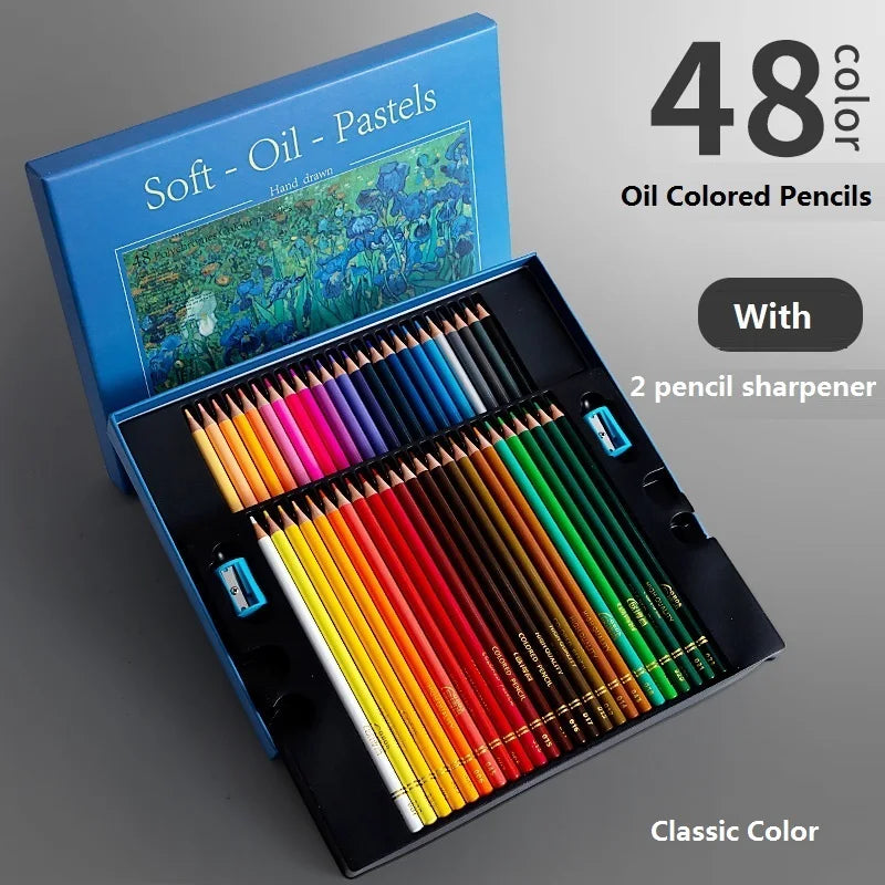 CowLost | 12-24-36-colors-soft-oil-pastel-colored-pencil-set-classic-macaron-morandi-water-soluble-coloring-painting-aesthetic-lapices-1 |11