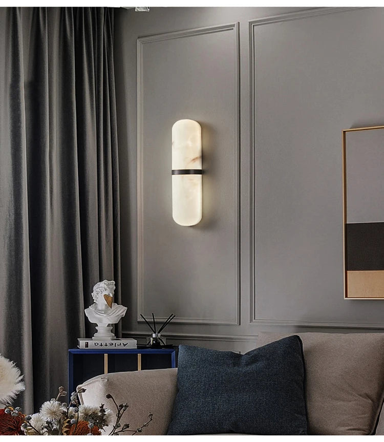 CowLost | product_id-semicylinder-12w-led-marble-effect-wall-sconce-for-living-dining-bathroom-hallway |9