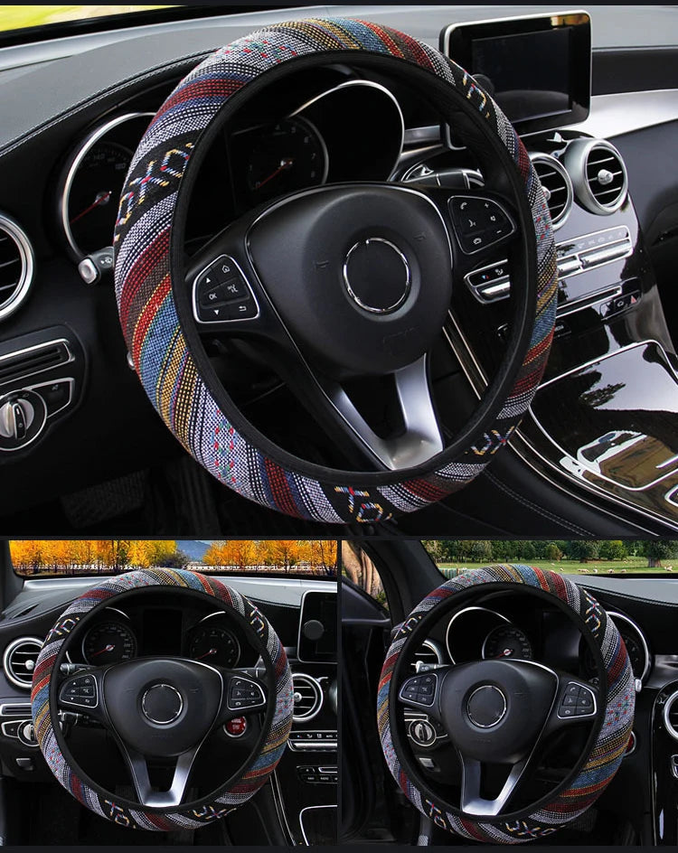 CowLost | rings-product_id-ethnic-style-elastic-linen-car-steering-wheel-cover-38cm-without-inner-ring |3
