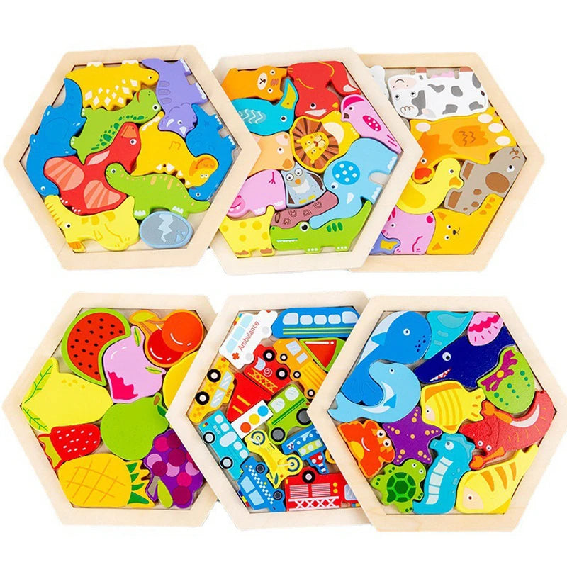 CowLost | fencing-barriers-wooden-baby-jigsaw-puzzle-toy-creative-3d-puzzle |5