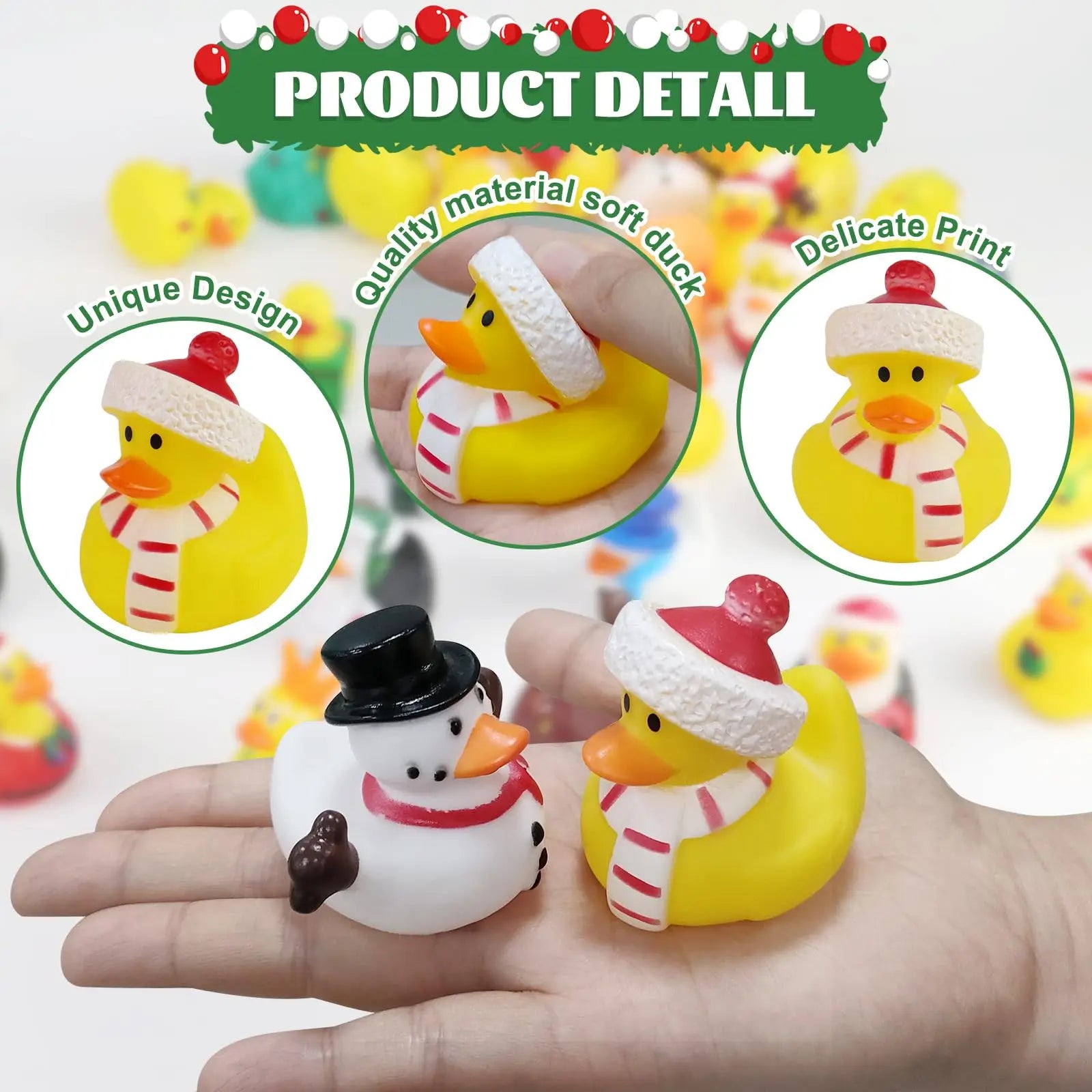 CowLost | product_id-50-100pc-christmas-rubber-ducks-bath-toys-party-favors-gift-exchange |3