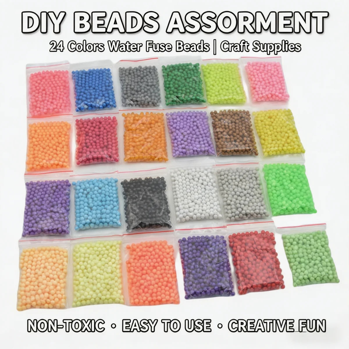 300pcs DIY Water Spray Beads 36 Colors Refill Crystal Puzzle Toy Set