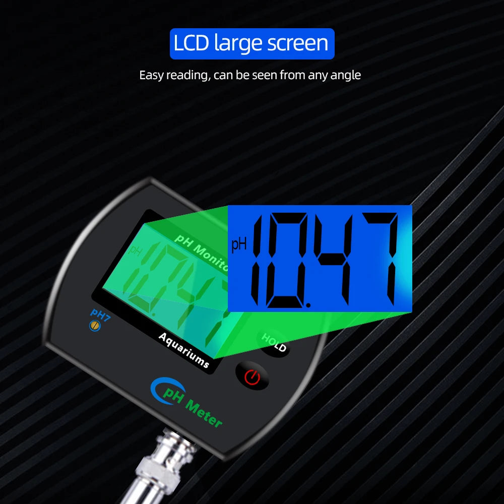 Digital PH Meter Aquarium Water Quality Tester Accurate Multi-Parameter EU Plug